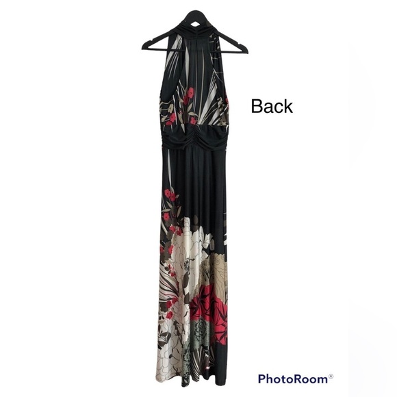 QED LONDON Floral Boho Maxi sleeveless dress empire waist Built in bra. Small - Picture 5 of 9